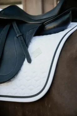 Tapis de selle Glitter Rope Blanc/Noir- Kentucky