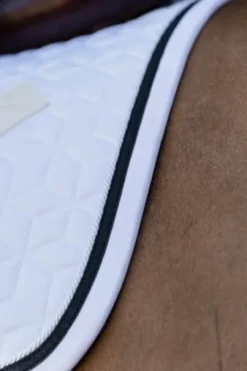 Tapis de selle Glitter Rope Blanc/Noir- Kentucky