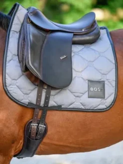 Tapis de selle Greymelange Dressage Gris - Boss Equestrian