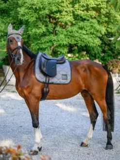 Tapis de selle Greymelange Dressage Gris - Boss Equestrian