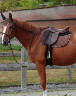 Tapis de selle LOVE Obstacle Marron Chocolat - GEM