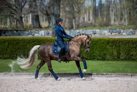 Tapis de selle midnight blue - equestrian stockholm - tissu déperlant