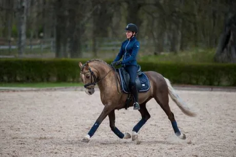 Tapis de selle midnight blue - equestrian stockholm - tissu déperlant