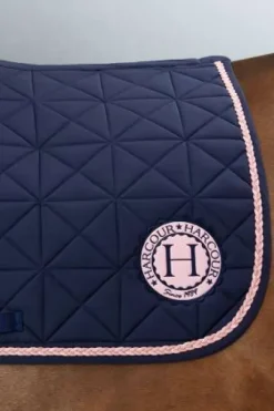 Tapis de selle Suze Octobre Rose - Harcour - Matelassage spécial