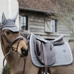 Tapis de selle Velvet Basic GRIS - Kentucky