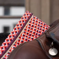 Tapis de Selle Velvet printing rouge - Kentucky - Velours chic