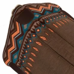 Tapis de selle western avec empiècements en cuir