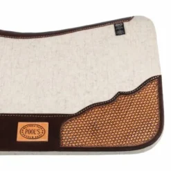 Tapis de selle western en feutre - Pool's - Empiècements en cuir