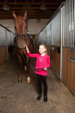 Tee-shirt équitation enfant à manches courtes - Cavalliera - Motif strass