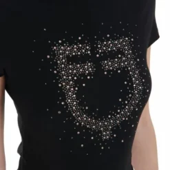 Tee-shirt slim fit strass rosegold - EQUESTRO
