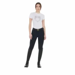 Tee-shirt slim fit strass rosegold - EQUESTRO