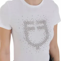 Tee-shirt slim fit strass rosegold - EQUESTRO