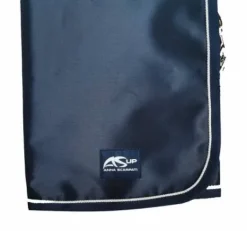 Tenture de box personnalisée - Asup - PVC marine et gris clair