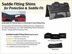 ThinLine Tapis de selle Western, doublure en feutre noir