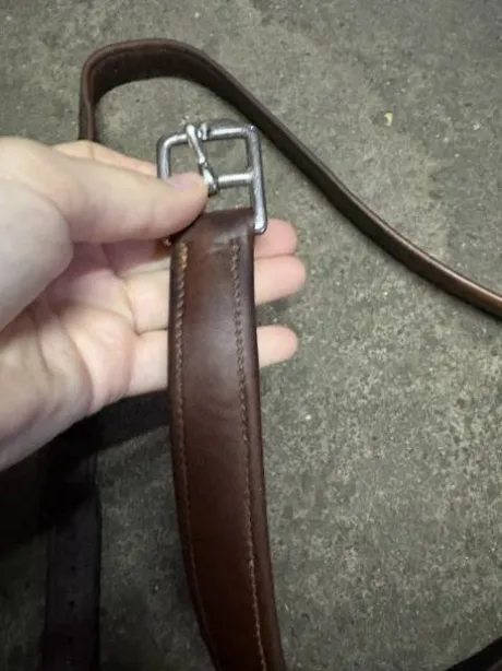 Étrivières Bruno Delgrange en cuir havane 135cm