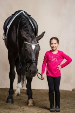 T-shirt à manches longues pour enfants - Cavalliera - Tissu extensible