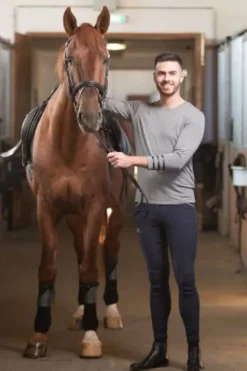 T-shirt à manches longues Riding Top - Cavalliera - Tissu naturel