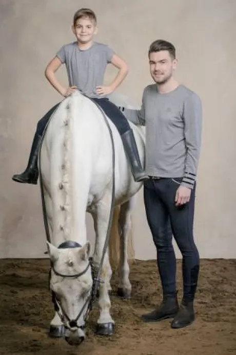 T-shirt à manches longues Riding Top - Cavalliera - Tissu naturel