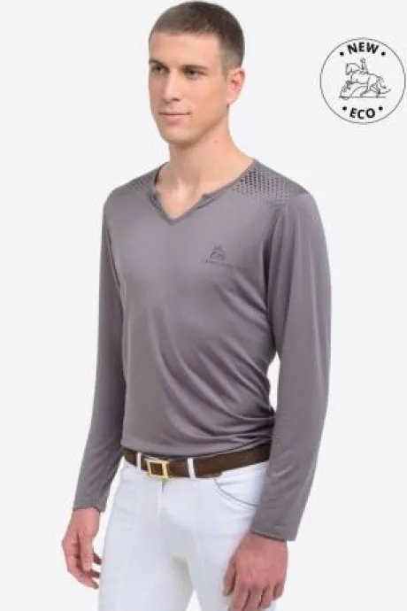 T-shirt à manches longues V-Neck - Cavalliera - Tissu technique