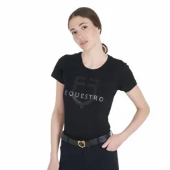 T-shirt ajusté avec logo à paillettes - Equestro