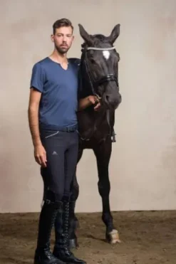T-shirt équitation manches courtes V-Neck - Cavalliera - Tissu technique