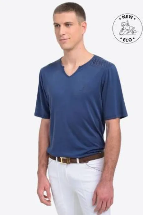 T-shirt équitation manches courtes V-Neck - Cavalliera - Tissu technique