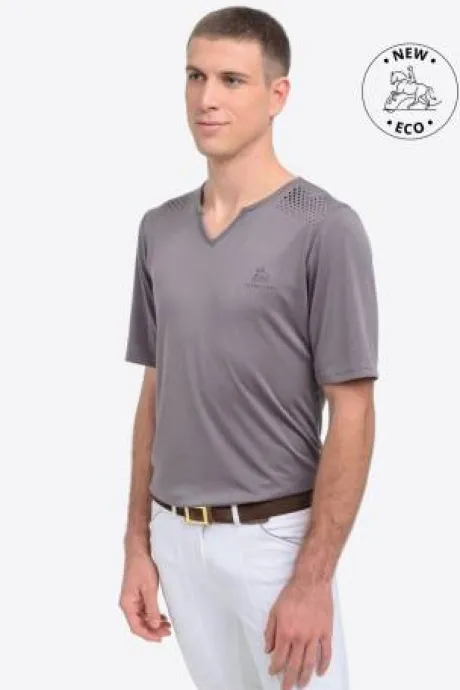 T-shirt équitation manches courtes V-Neck - Cavalliera - Tissu technique