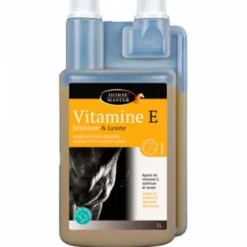 Vitamine E - Sélénium - Lysine liquide récupération musculaire du cheval