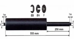 Vérin à gaz 2100n - entraxe 600mm